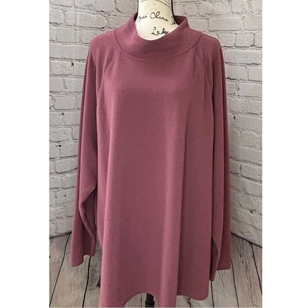 Ava & Viv Women's Pink/Mauve Cowl Neck Sweater size 2X